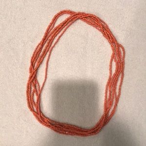 Coral beaded necklace